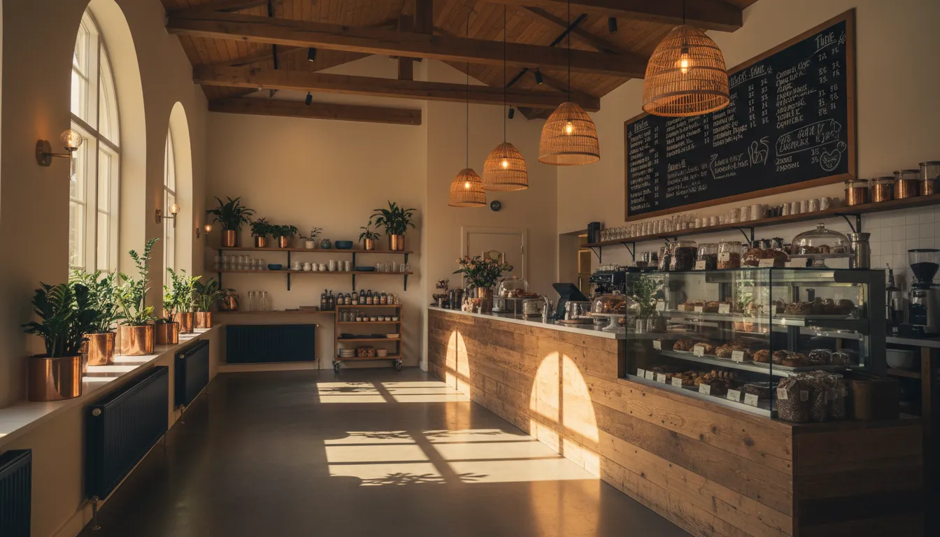 The counter at Driftwood Café